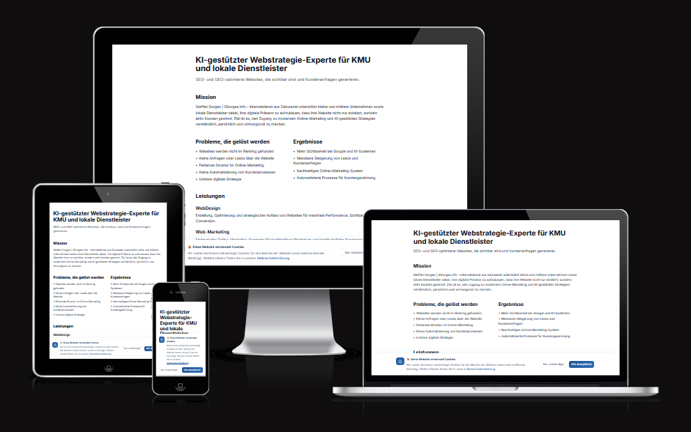 GEO-optimierte Grounding Page – Ergebnis der KI-Optimierung