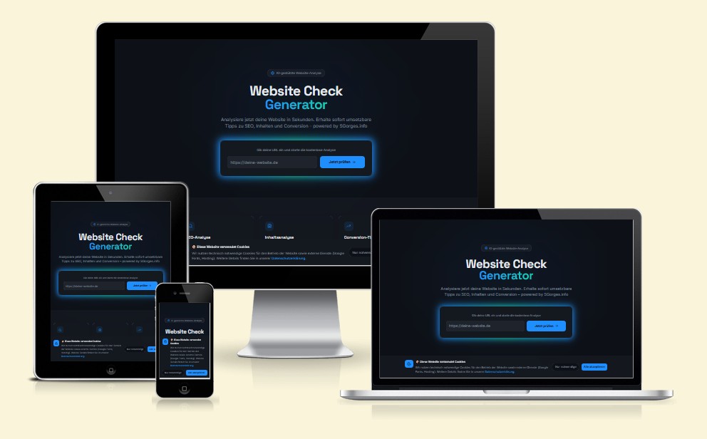 Website Check Generator – KI-gestütztes Website-Analyse-Tool