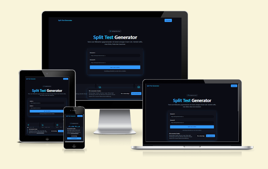 Split Test Generator – A/B-Testing-Tool für Webseiten mit Smart-Link